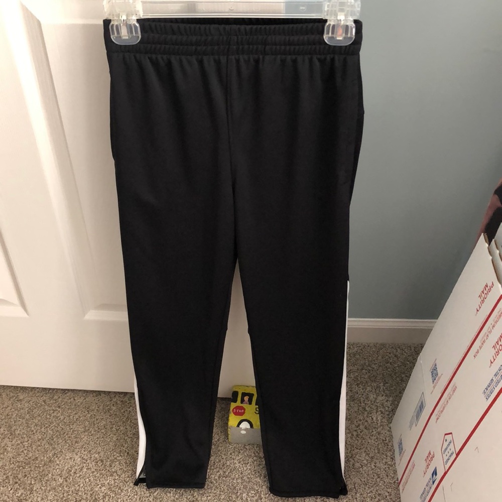 Black Joggers With Zip Leg
